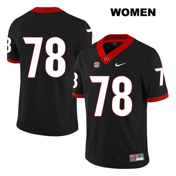 Georgia Bulldogs Women's D'Marcus Hayes #78 NCAA No Name Legend Authentic Black Nike Stitched College Football Jersey SWA5456LY